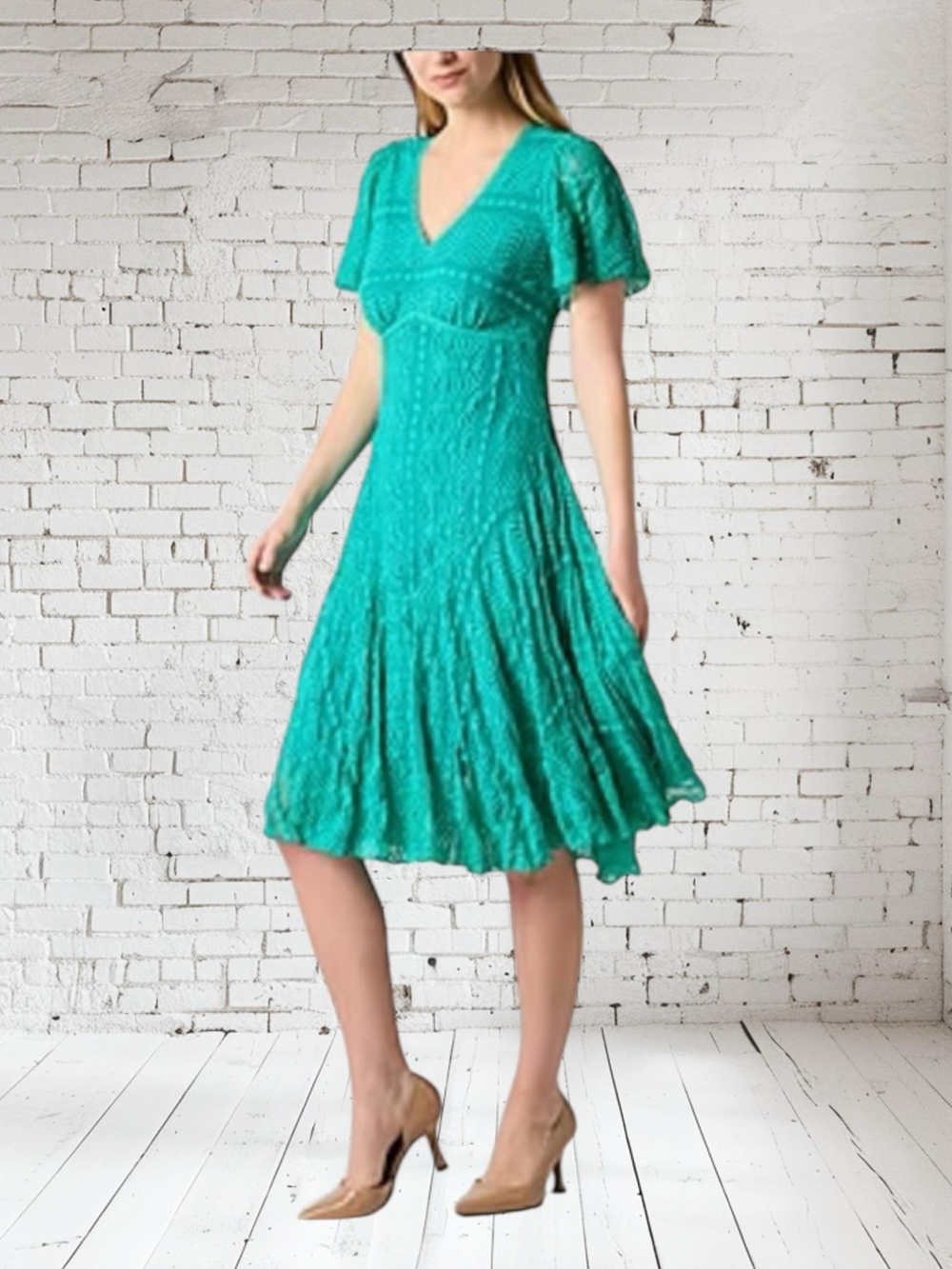 Rabbit Rabbit Rabbit Lace Fit N Flare Midi Dress - Picture 2 of 13